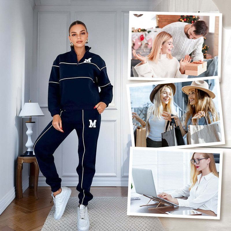 Women's 2 Piece Hoodless Pullover Sweatsuit - Image 7