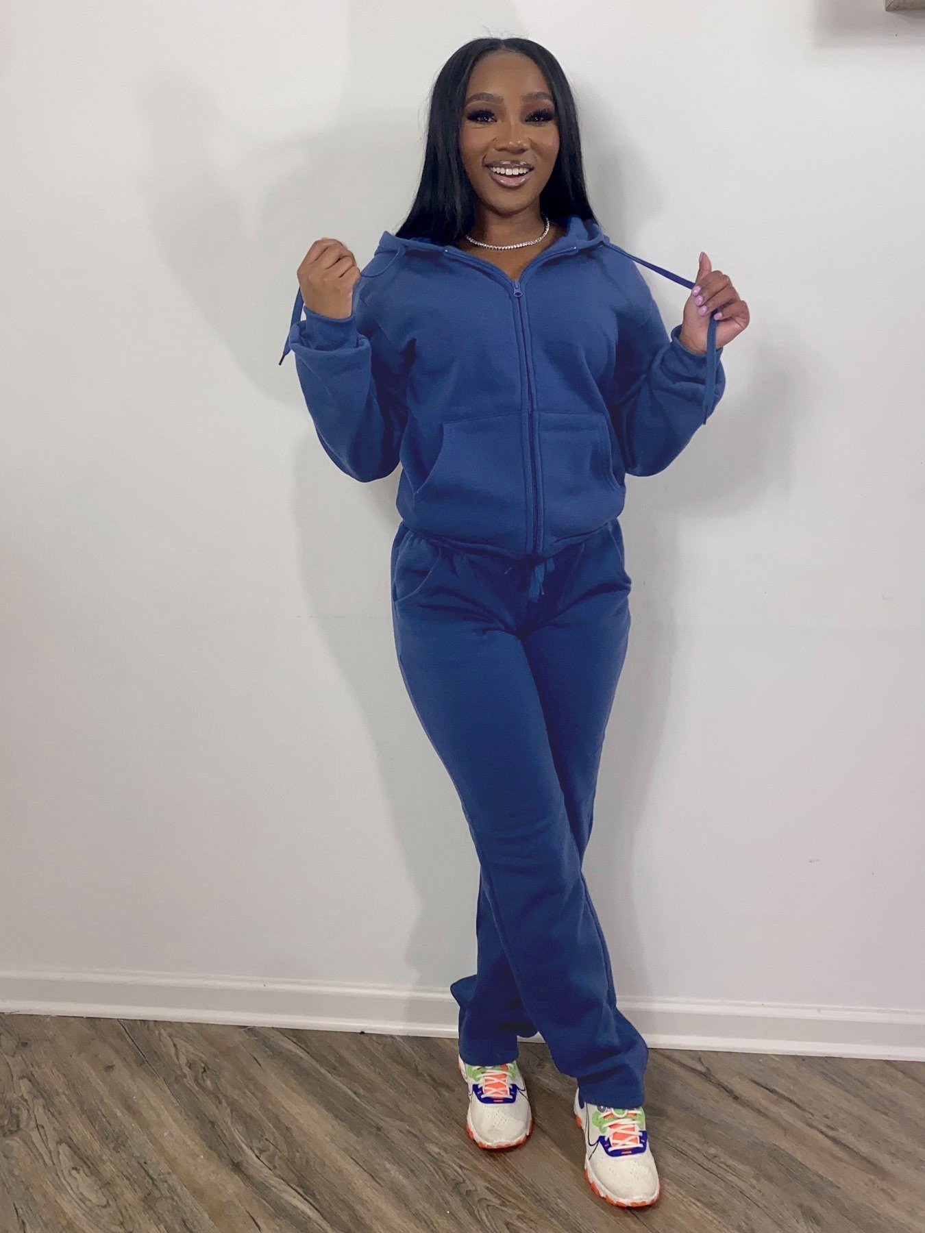 Women 2 Piece Casual Hoodie Jogger Tracksuit - Image 5