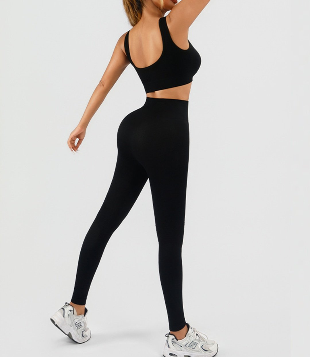 2 Piece Seamless High Waist Yoga Short Sets - Image 3