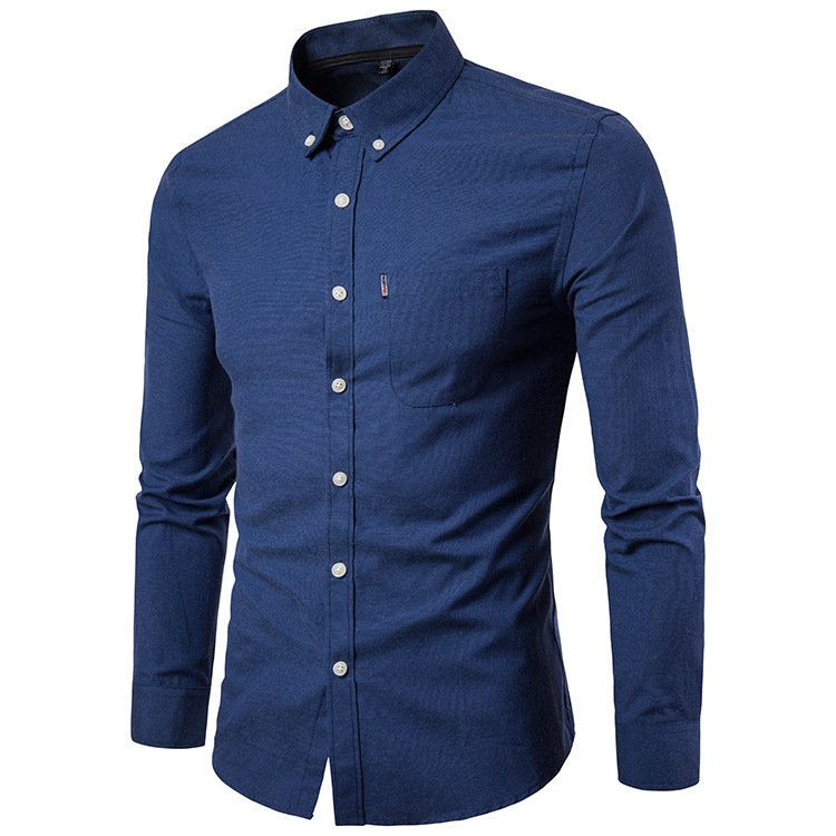 Men Long Sleeve Dress Shirt - Image 4