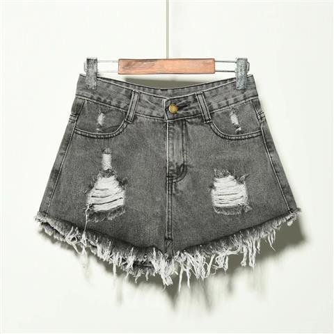 Ripped loose denim shorts - Image 3