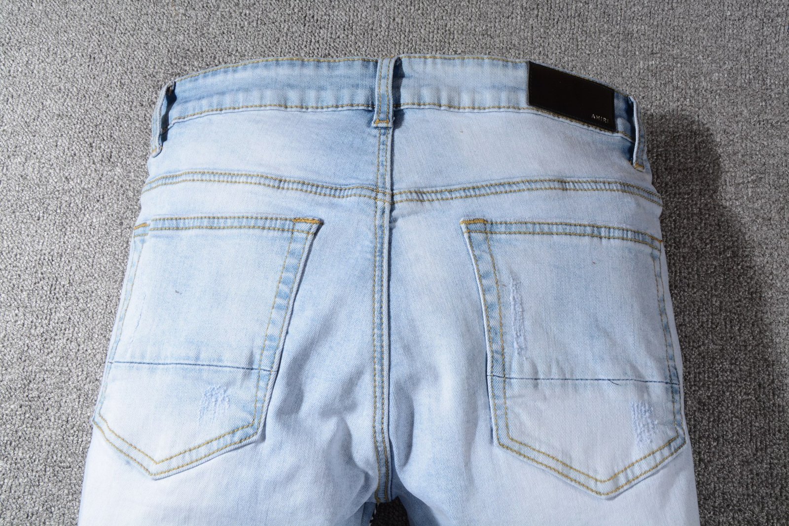 Men patch work ripped jeans - Image 4