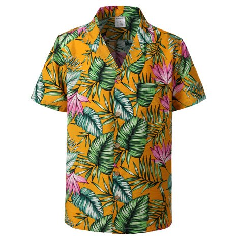 Men Pattern Collar Casual Shirt - Image 2