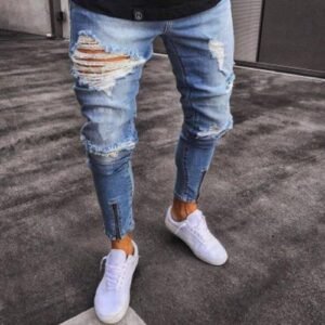 Men Stretchy Ripped Jeans