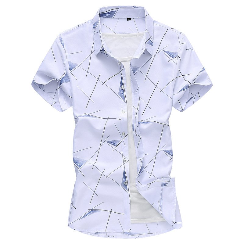 Young Men Short Sleeve Dress Shirts - Image 4