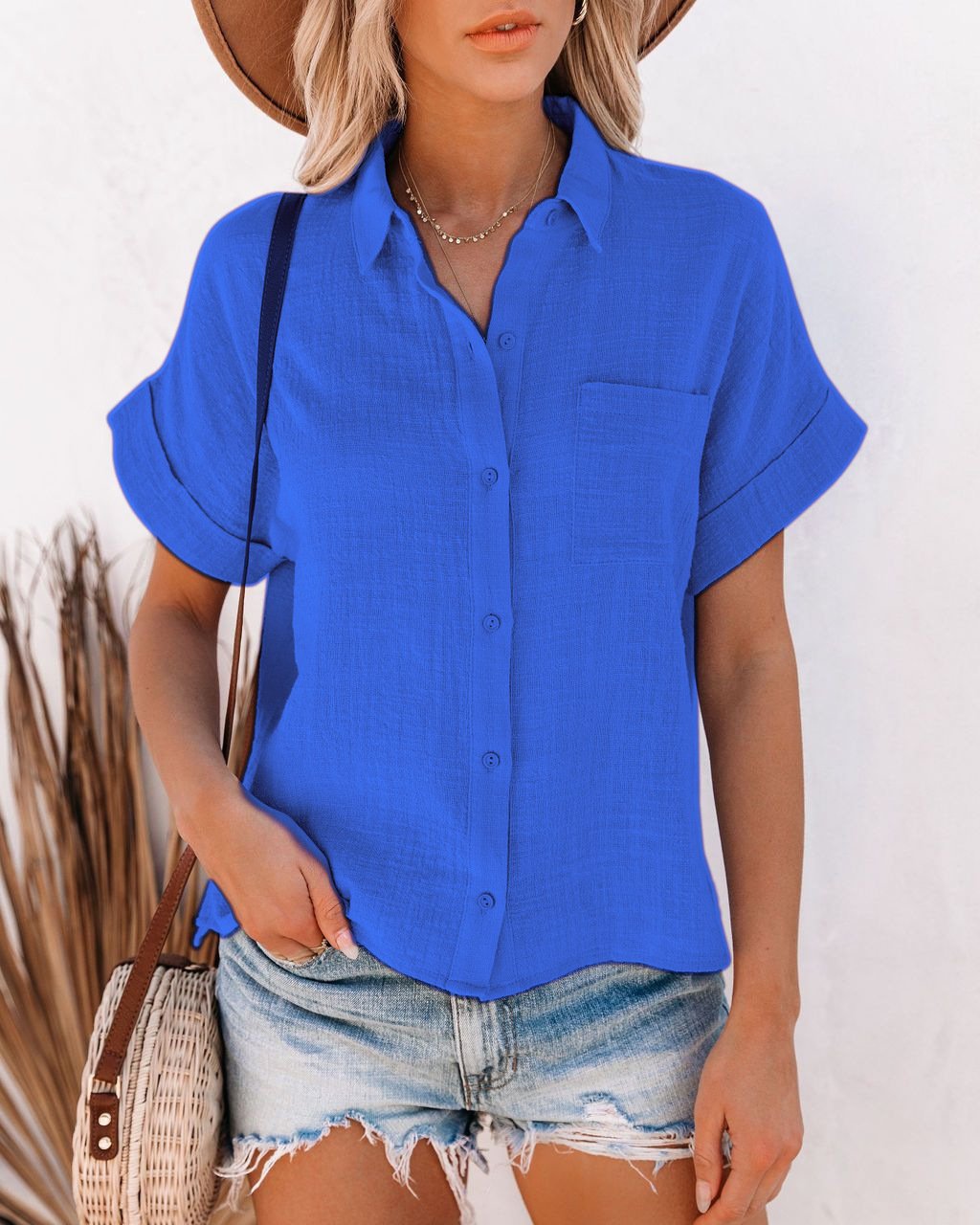 Women Lapel Button Shirts - Image 7