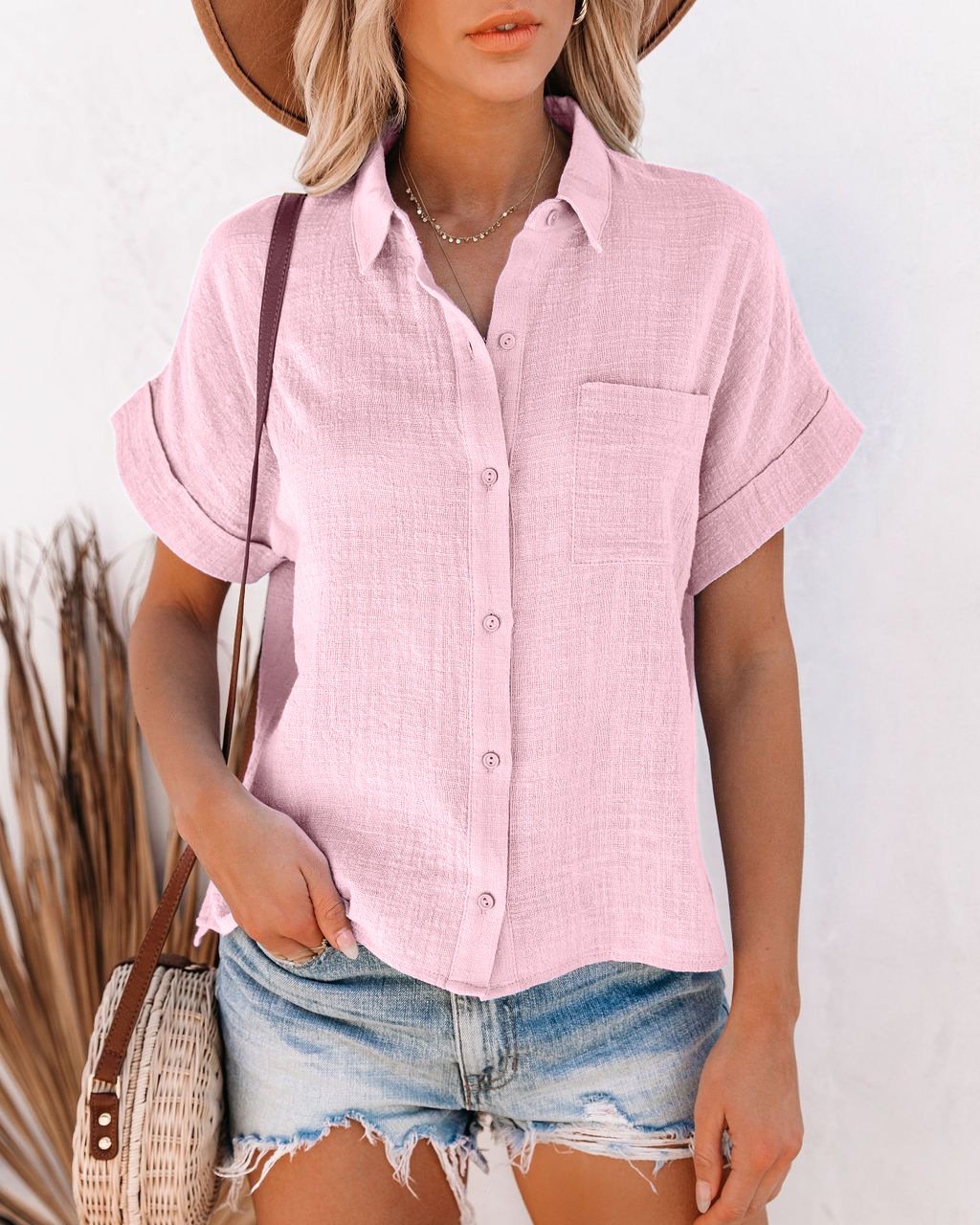 Women Lapel Button Shirts - Image 5