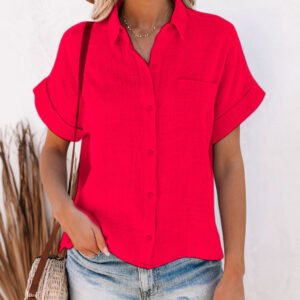 Women Lapel Button Shirts