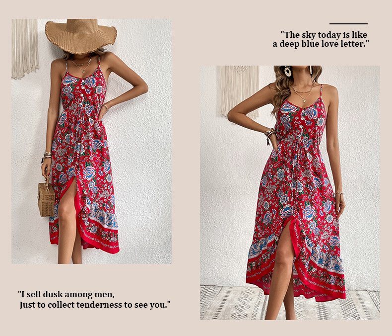 Printed Sling Dress for Women - Image 6