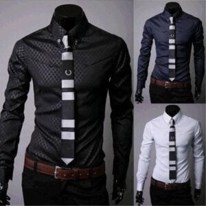 Designer Striped Fitted Dress Shirts