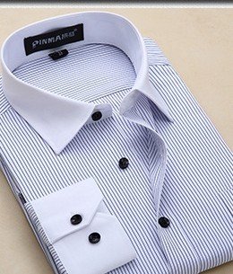 Men Business Long Sleeve Shirts - Image 2