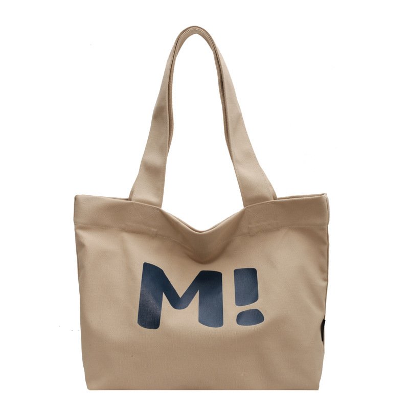 Letter Printed Canvas Tote Bags - Image 5
