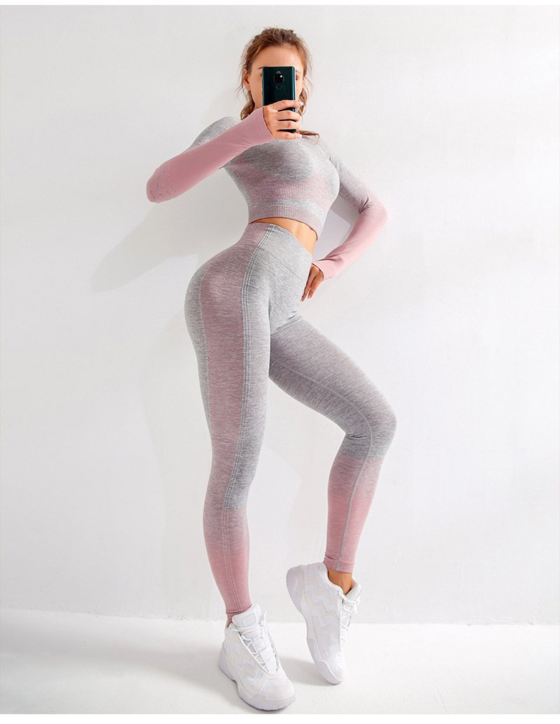 Women Seamless 2 Pcs Yoga Gym Sets - Image 5