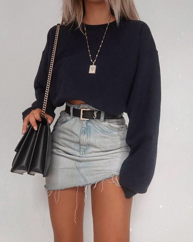 Long Sleeve Crop Top - Image 5