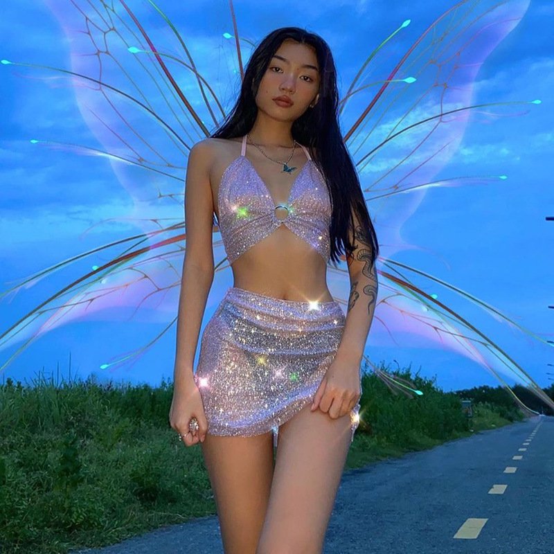 Mini 2 pcs Streetwear See Through Set - Image 6