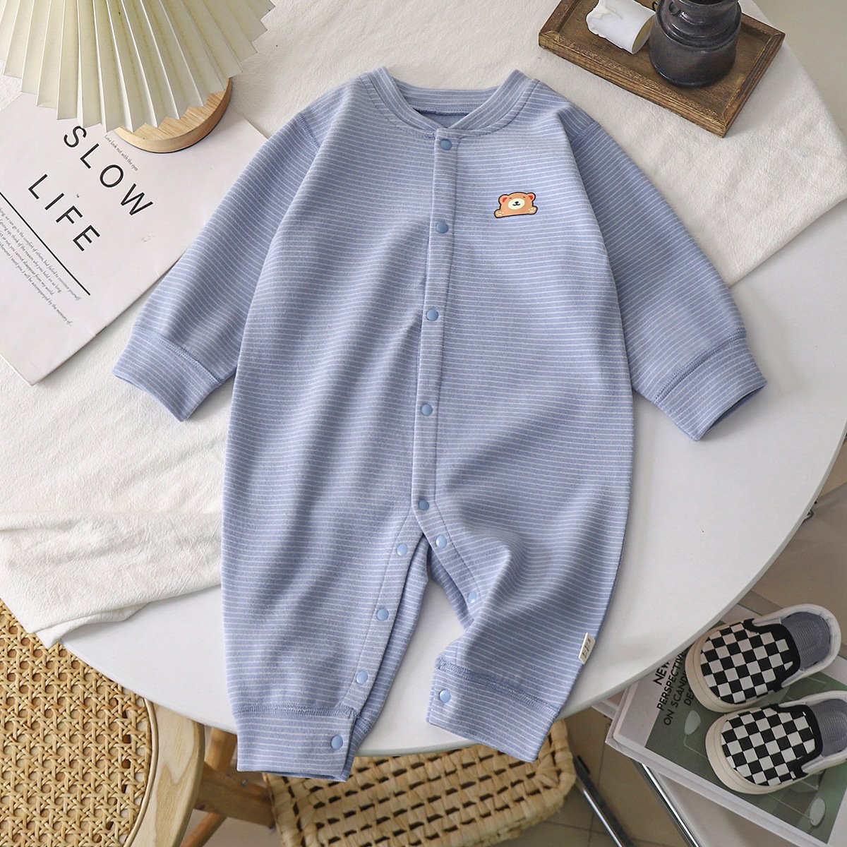 Baby Dralon Jumpsuit Baby Striped Romper - Image 8