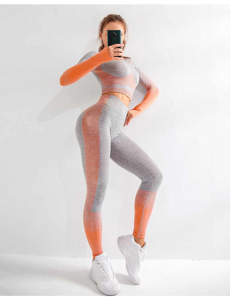 Women Seamless 2 Pcs Yoga Gym Sets - Image 7