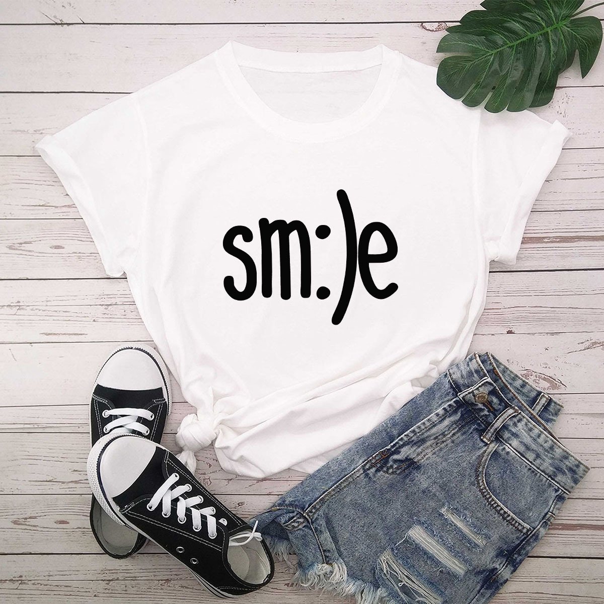 New Smile Letter Printed Shirt - Image 7