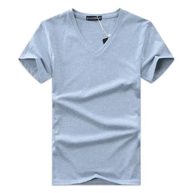 Men V Neck Cotton Short Sleeve T-Shirts - Image 6