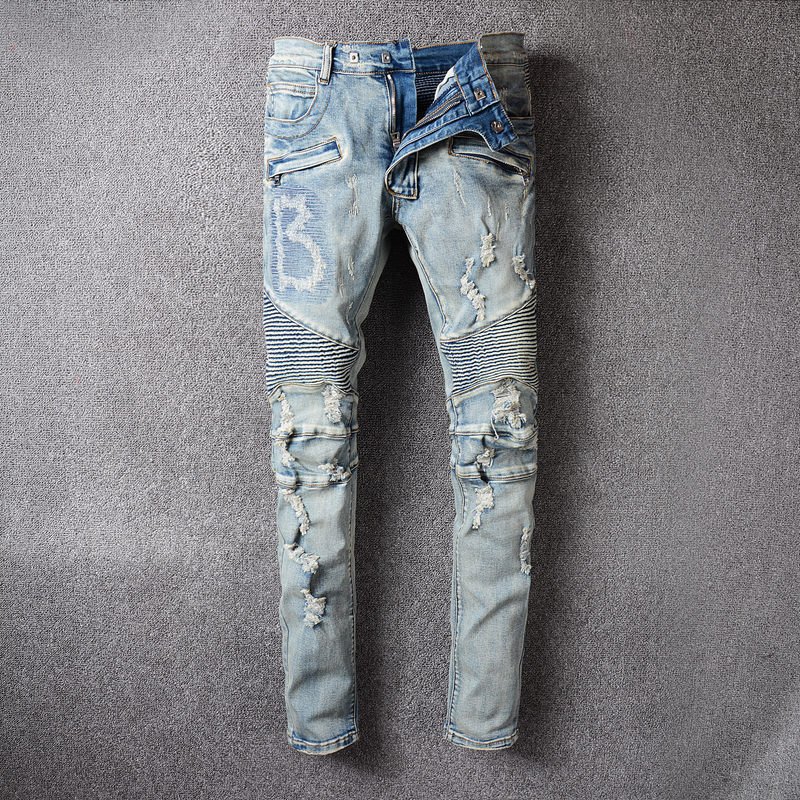 Ripped Biker Jeans - Image 4