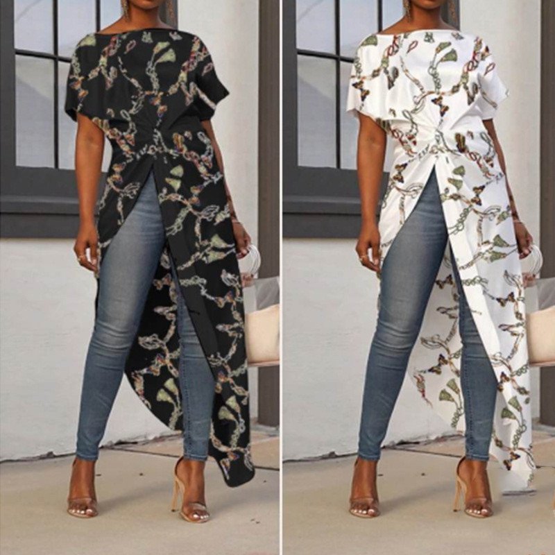One Sided Tunic Blouse