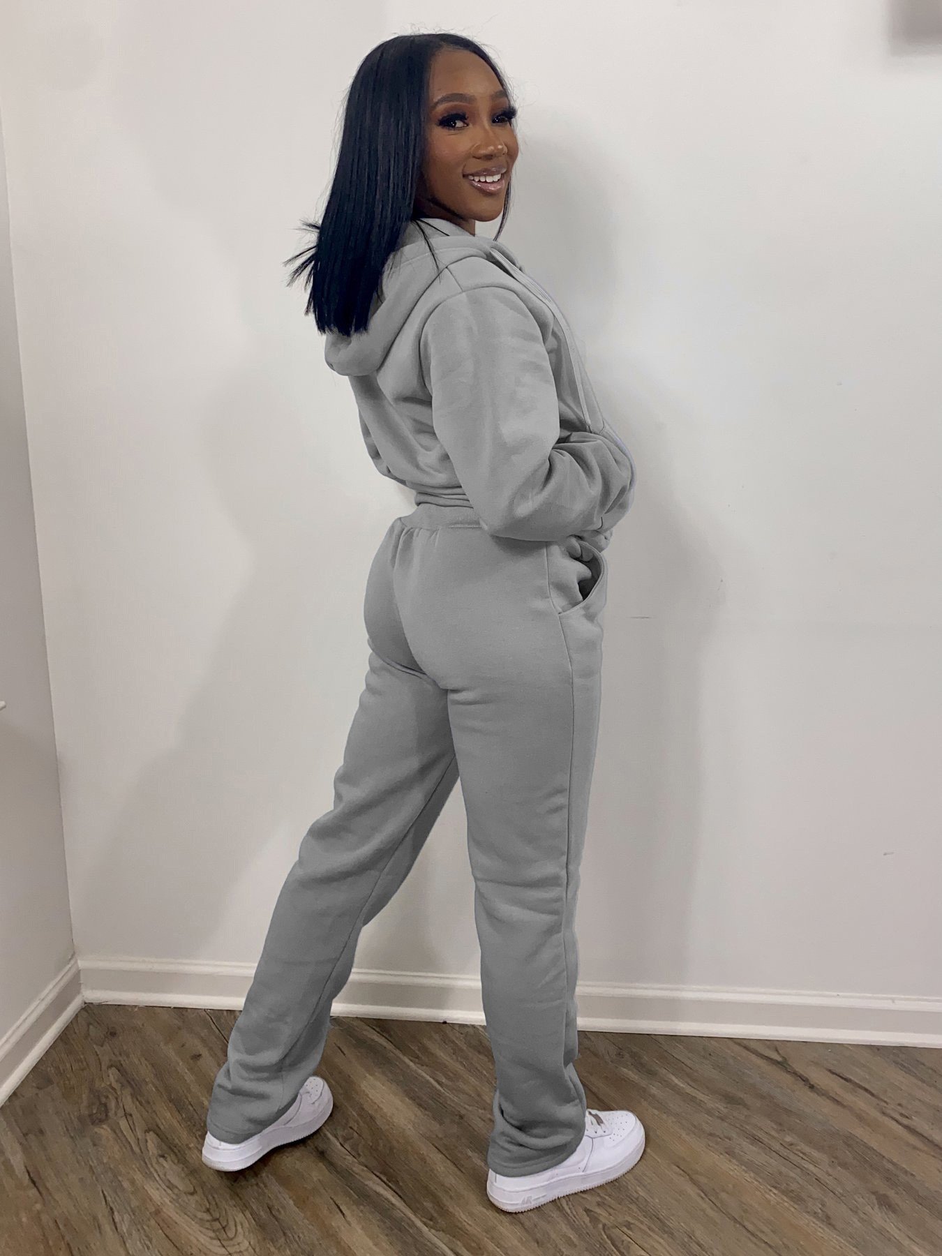 Women 2 Piece Casual Hoodie Jogger Tracksuit - Image 9