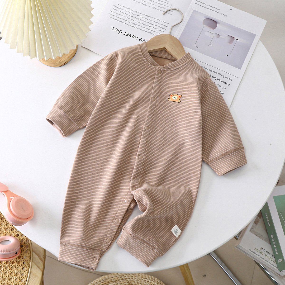 Baby Dralon Jumpsuit Baby Striped Romper - Image 6