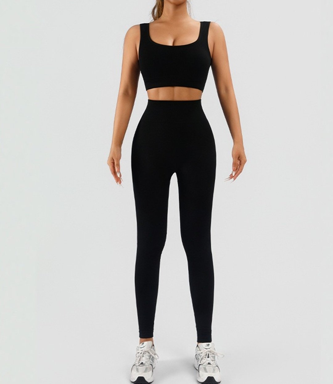 2 Piece Seamless High Waist Yoga Short Sets - Image 9