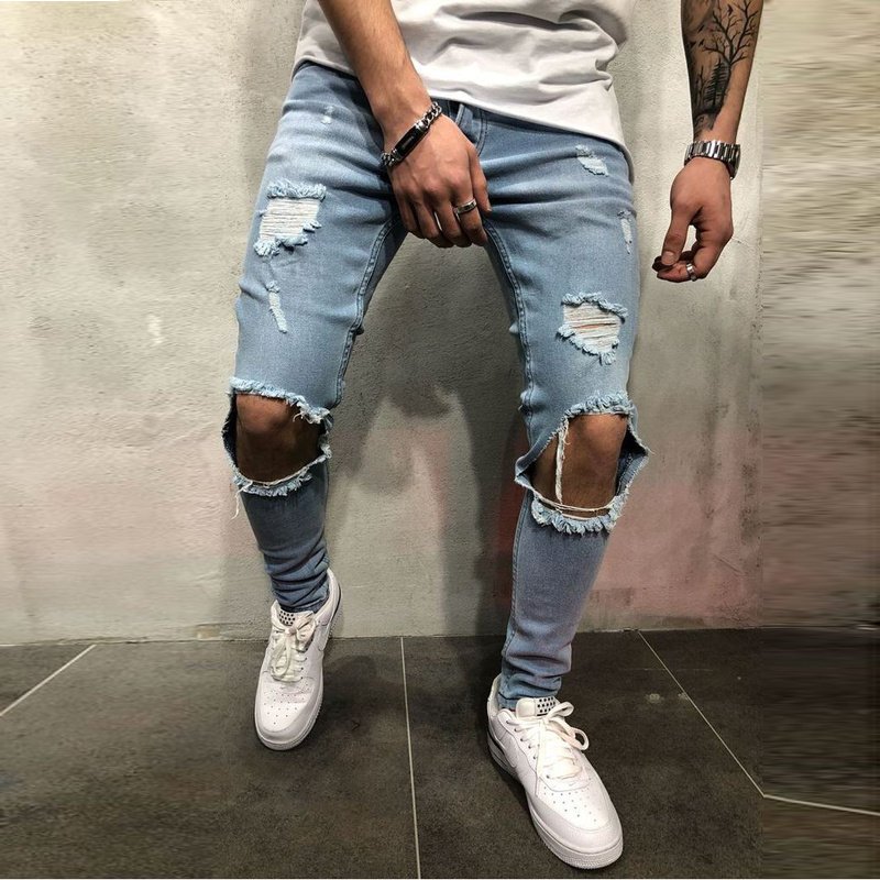 Men's ripped stretch jeans - Image 7