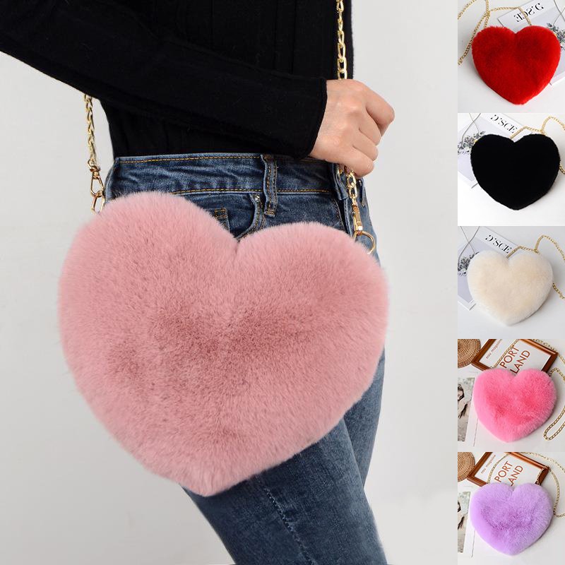 Women Plush Chain Shoulder Bags