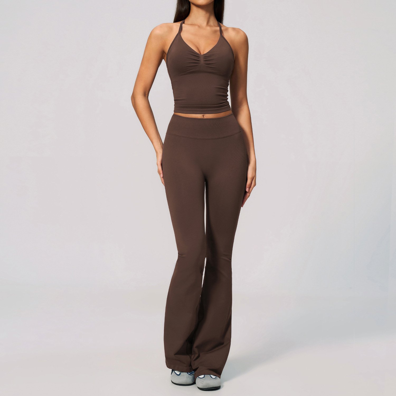 Short-sleeve High-Waisted Tummy-control Pants Set