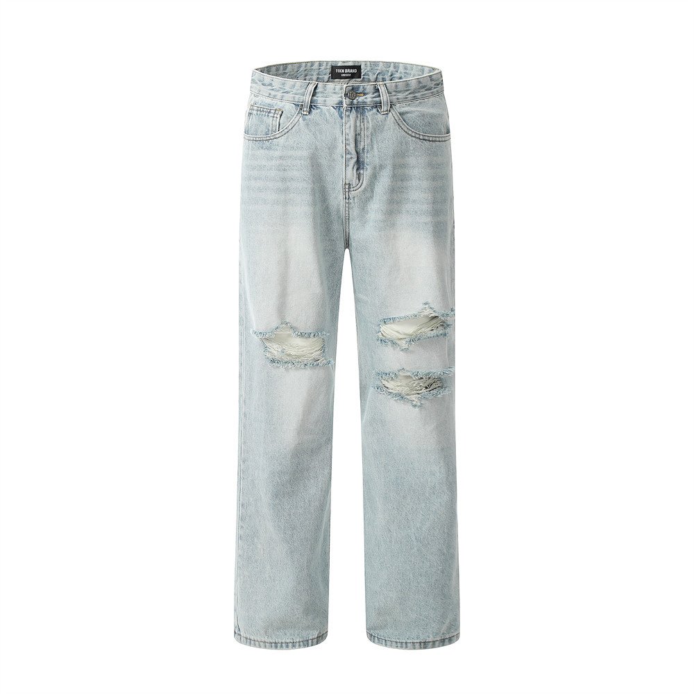Knife Ripped Jeans For Men - Image 6