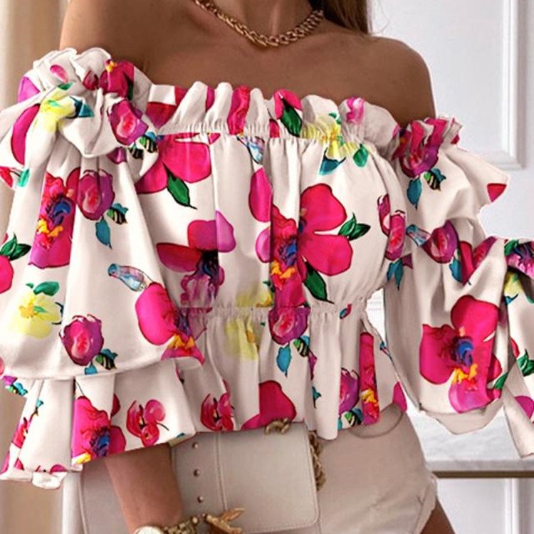 Long Sleeve Sexy Blouse - Image 3