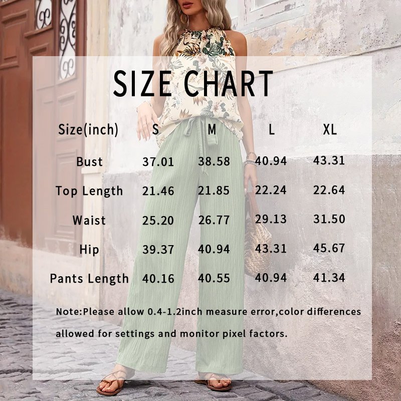 Women's 2 Piece Casual Top and Wide Leg Pants Set - Image 5