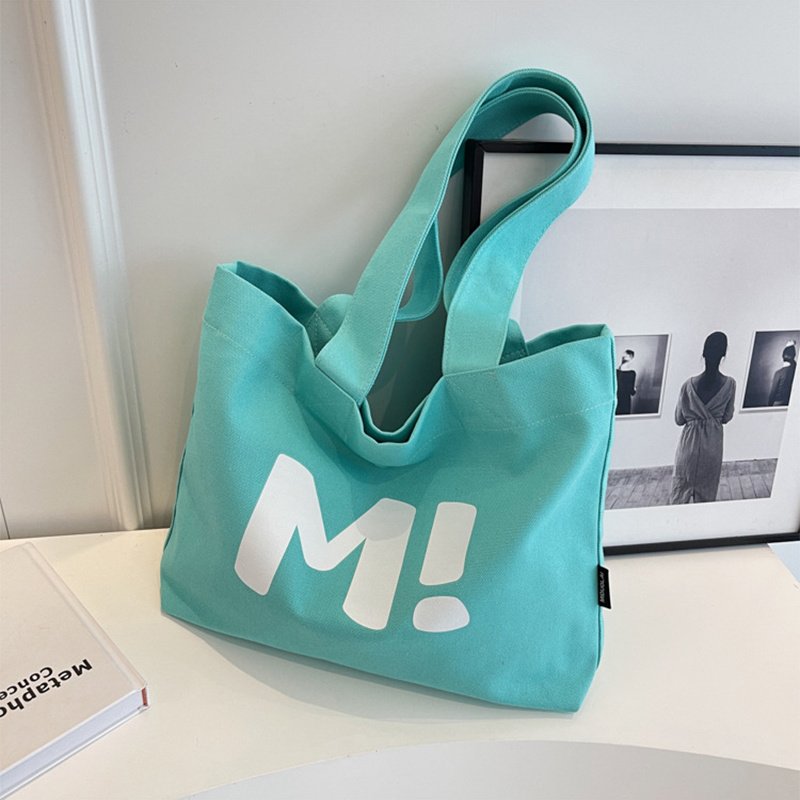 Letter Printed Canvas Tote Bags - Image 7