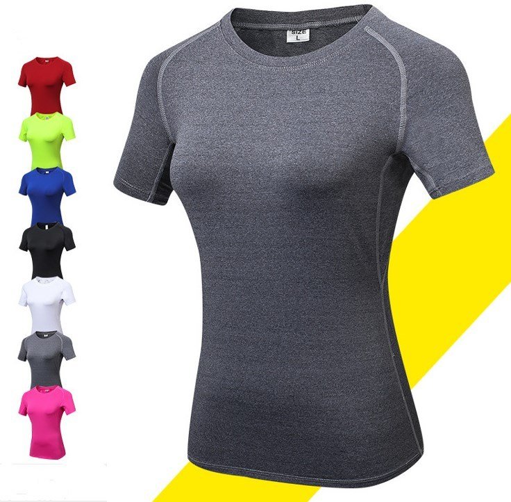 Women Quick Dry Compression Yoga T