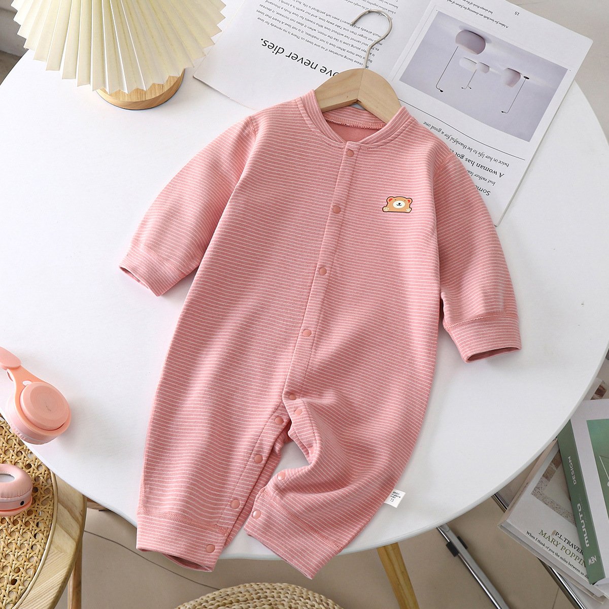 Baby Dralon Jumpsuit Baby Striped Romper - Image 9