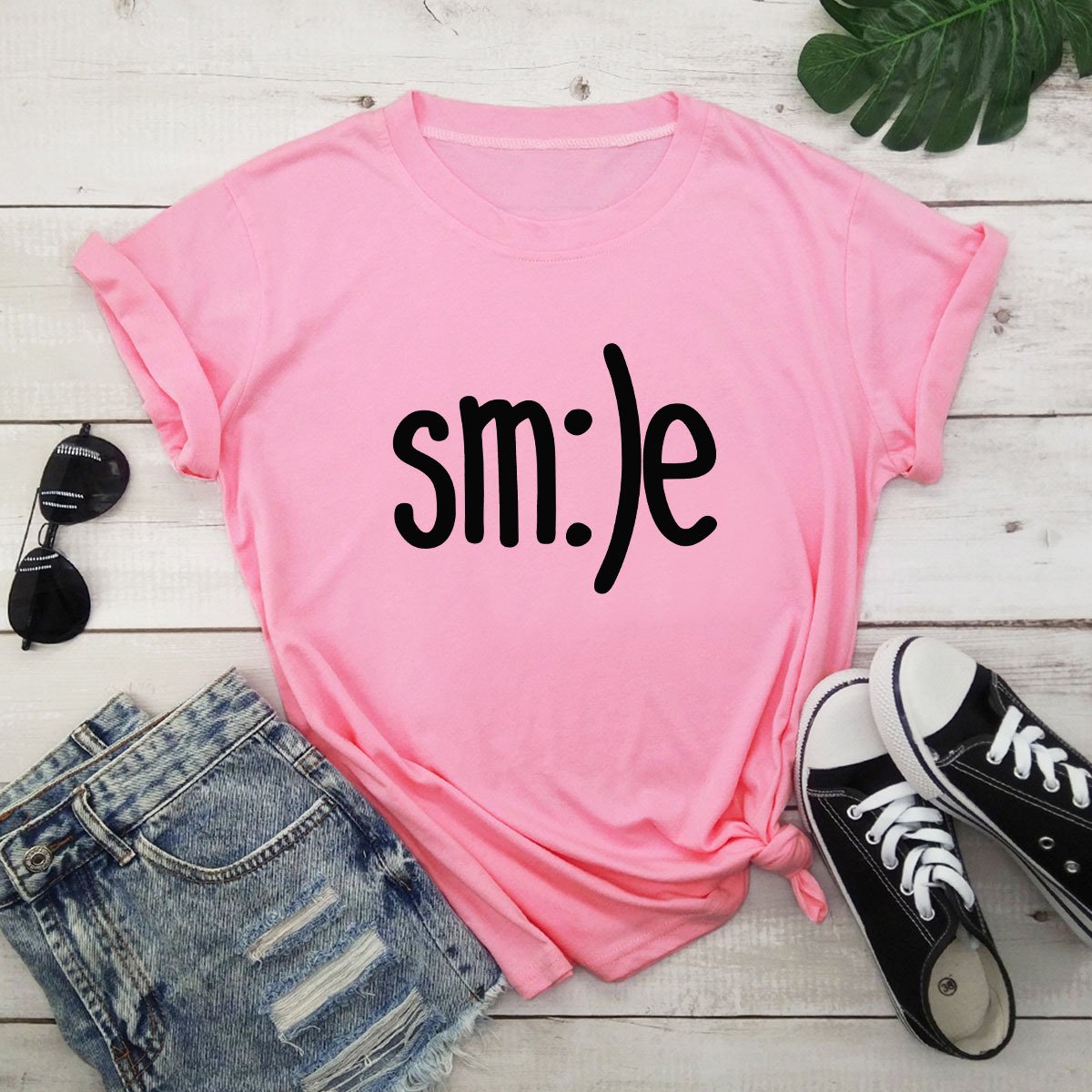 New Smile Letter Printed Shirt - Image 9