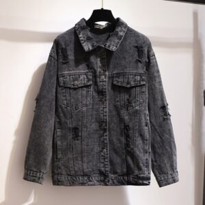 Ripped denim jacket