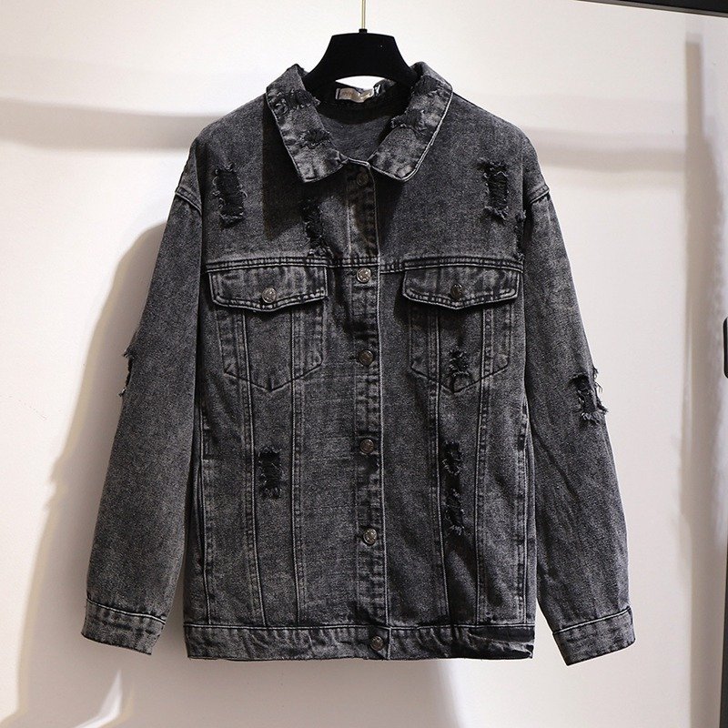 Ripped denim jacket