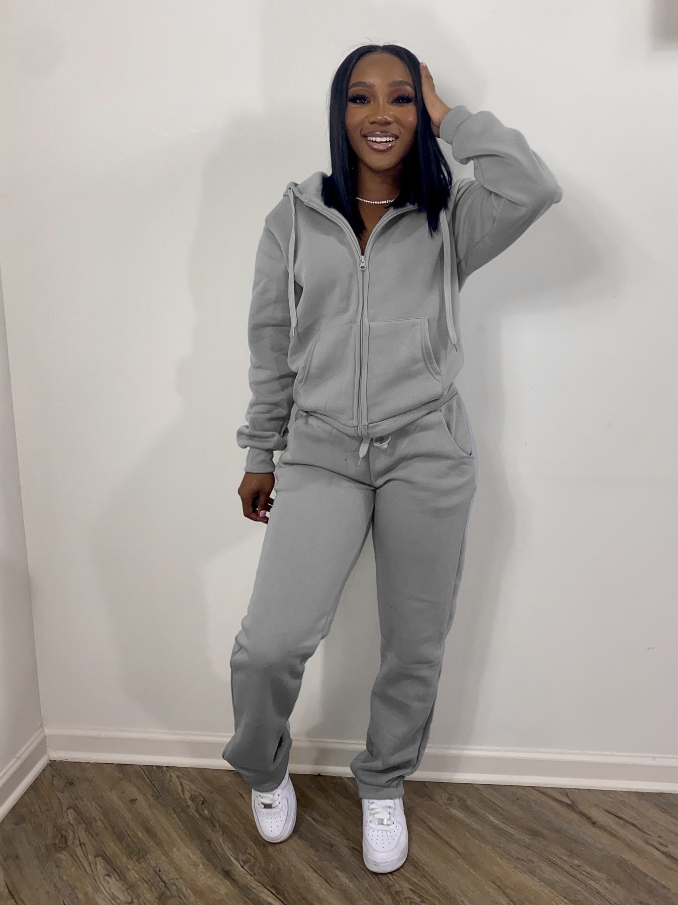 Women 2 Piece Casual Hoodie Jogger Tracksuit - Image 4