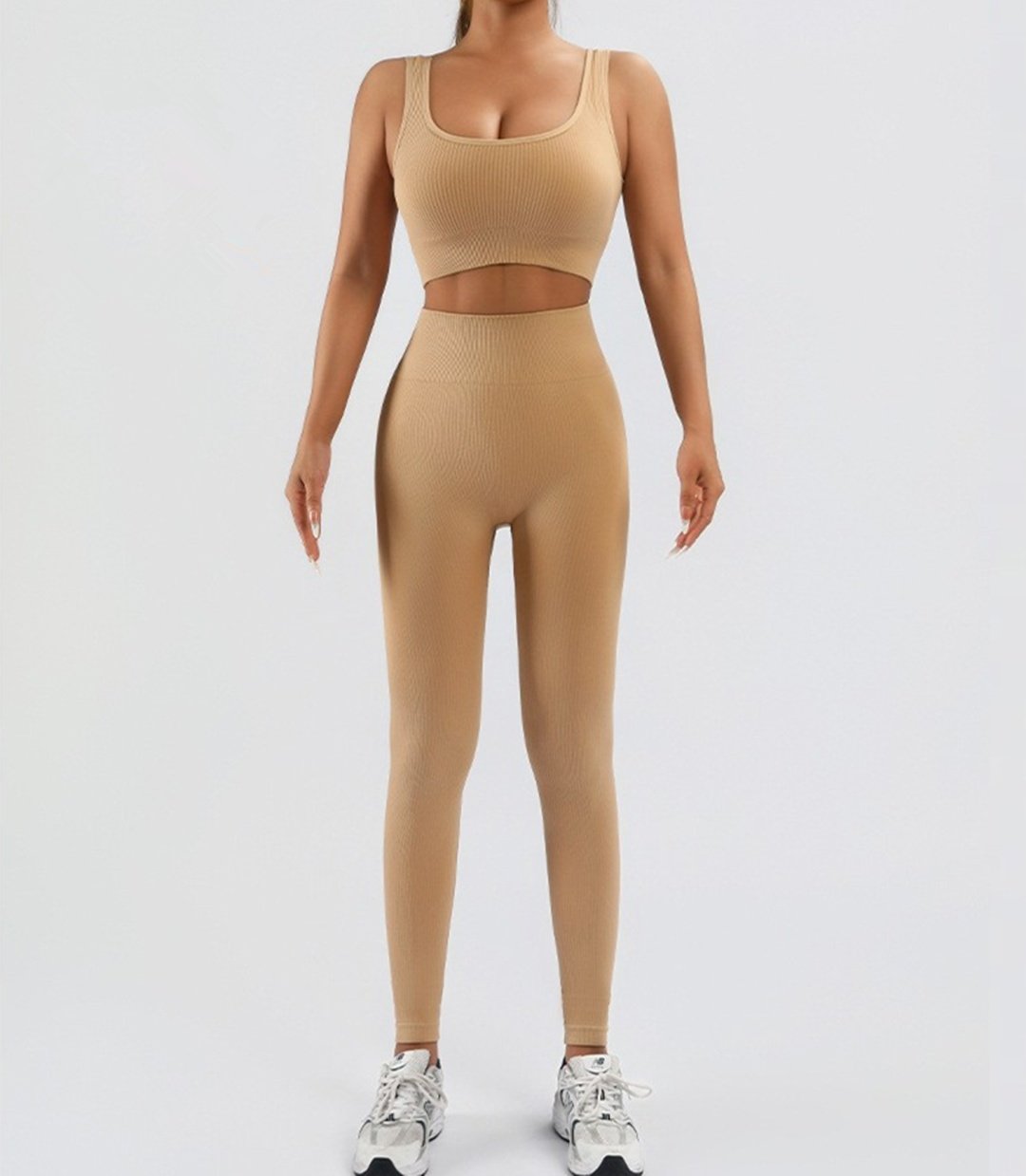2 Piece Seamless High Waist Yoga Short Sets - Image 6