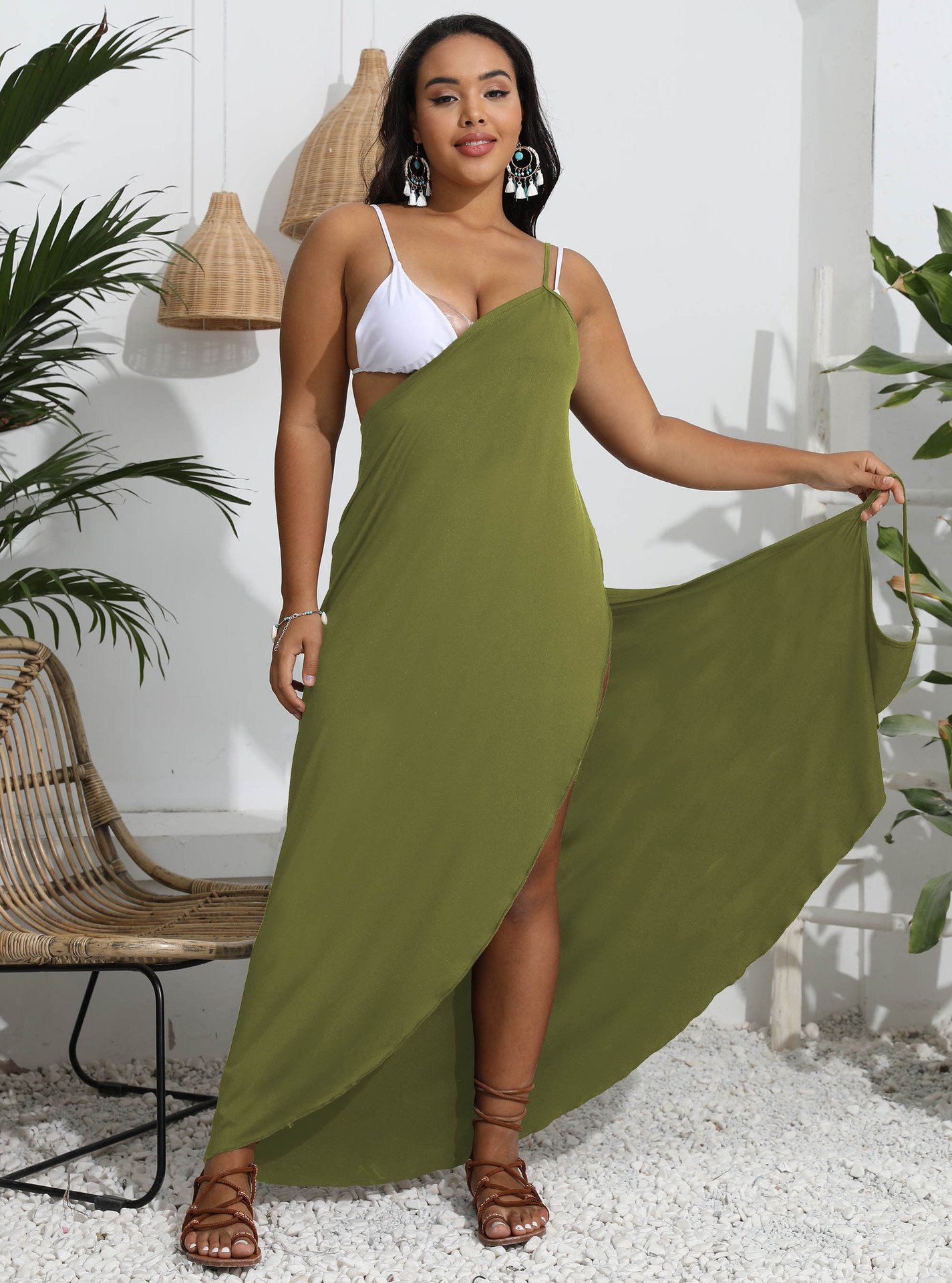 One-piece Beach Cross-Strap Dress For Women - Image 5