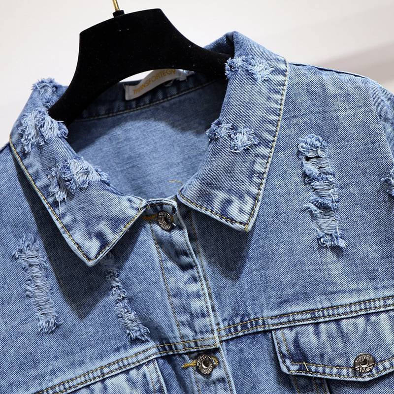 Ripped denim jacket - Image 2