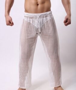Men Sexy Mesh Pants