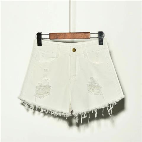 Ripped loose denim shorts - Image 2