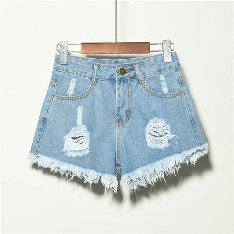 Ripped loose denim shorts - Image 5