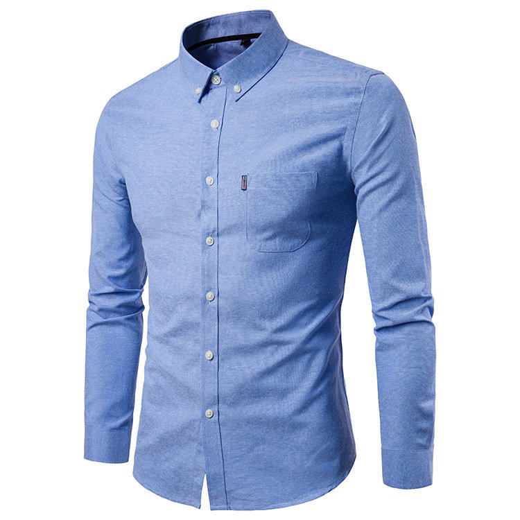 Men Long Sleeve Dress Shirt - Image 3