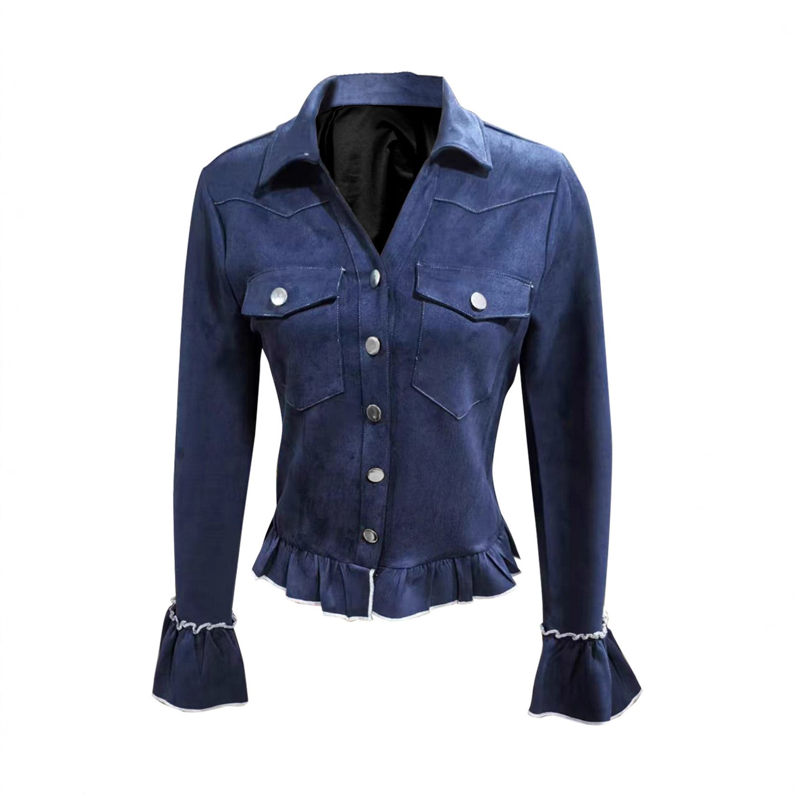 Long-sleeve Denim Top - Image 6