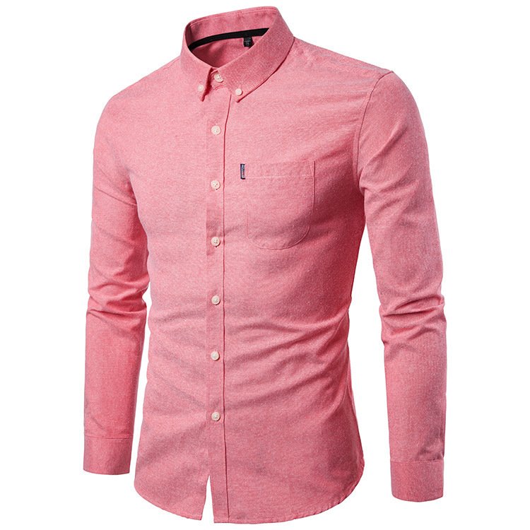 Men Long Sleeve Dress Shirt - Image 8